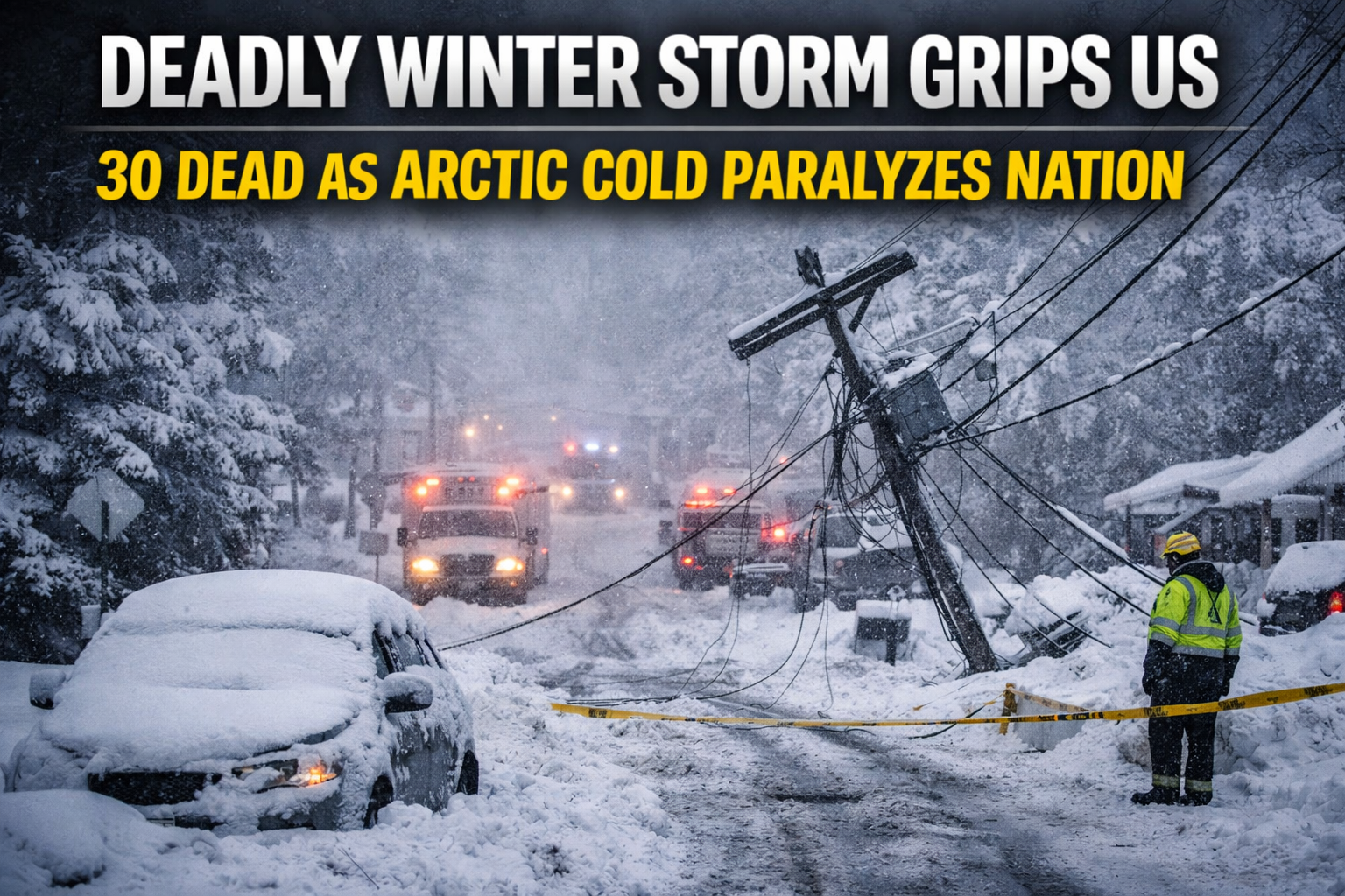 Winter Storm Devastates US: 30 Dead as Brutal Cold Tightens Grip